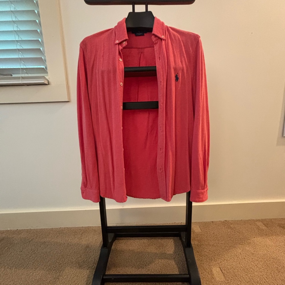 Ralph Lauren Red Featherweight Mesh Shirt